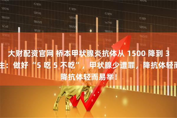 大财配资官网 桥本甲状腺炎抗体从 1500 降到 31！医生：做好 “5 吃 5 不吃”，甲状腺少遭罪，降抗体轻而易举！