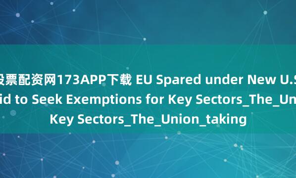 股票配资网173APP下载 EU Spared under New U.S. Tariffs, Said to Seek Exemptions for Key Sectors_The_Union_taking